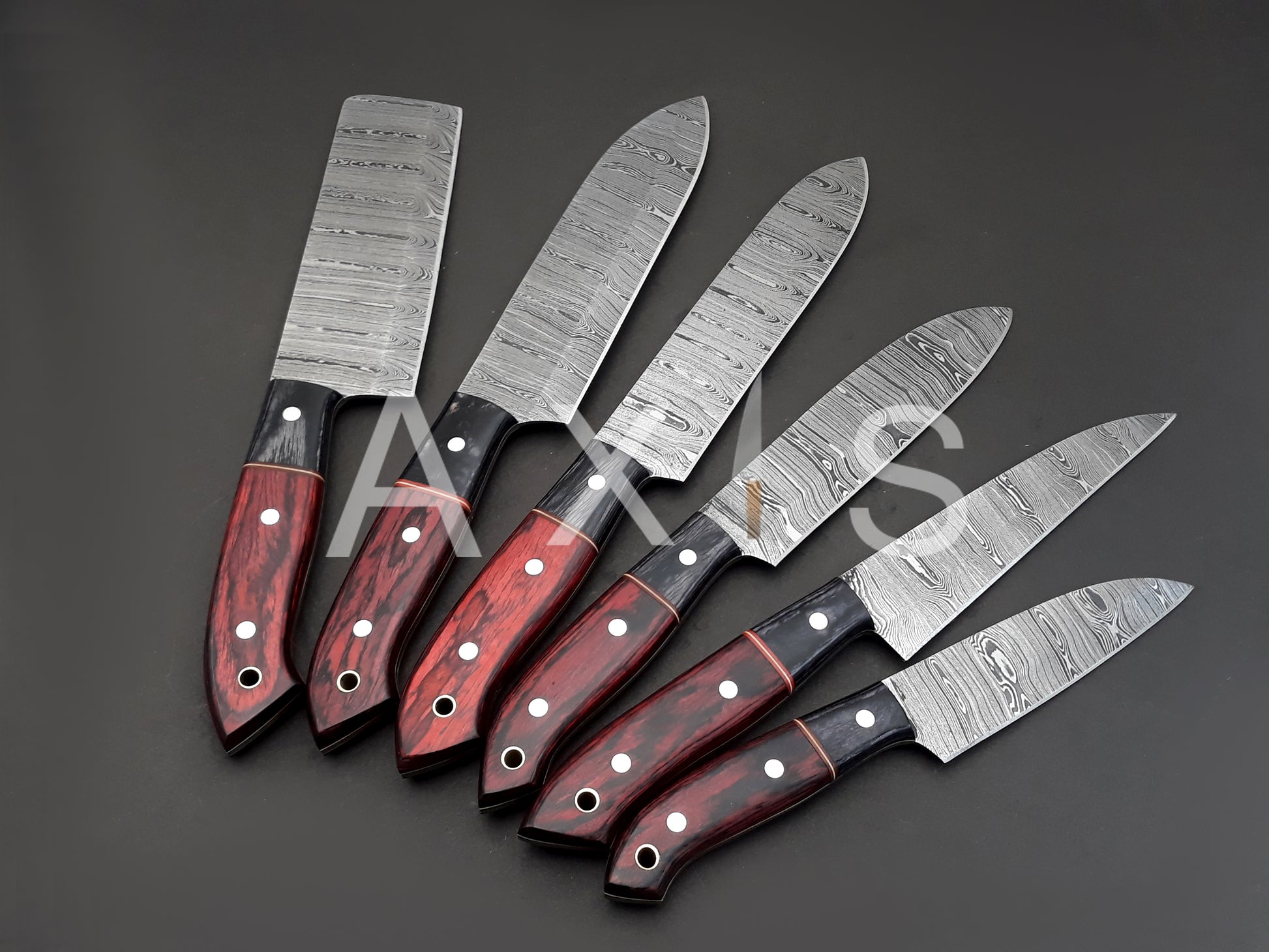 Damascus Steel 5 Pcs Chef Knife Set Handmade Kitchen Knife Set -  Norway