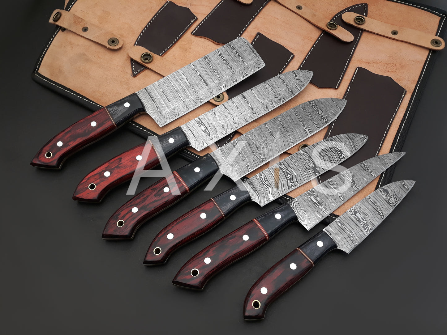 Damascus Chef Knife, Damascus Knife Set, Handmade Knife, Knife Making, –  Axis Knives Company