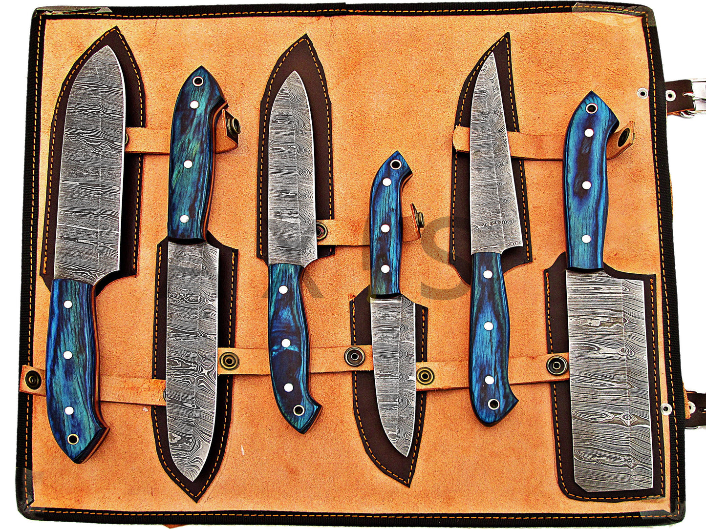 Handmade Damascus Chef Knife with Pakka Wood Handle CF-17 – eSaleKnives