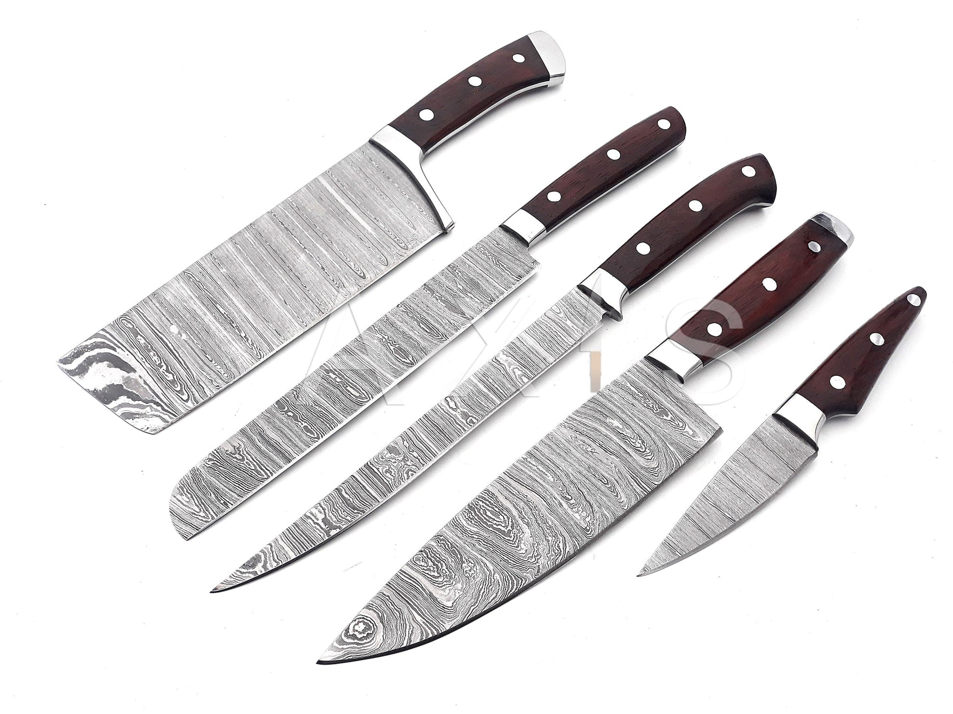 Handmade Damascus Chef Knife Set Of 5 Pcs For Sale USA & CANADA