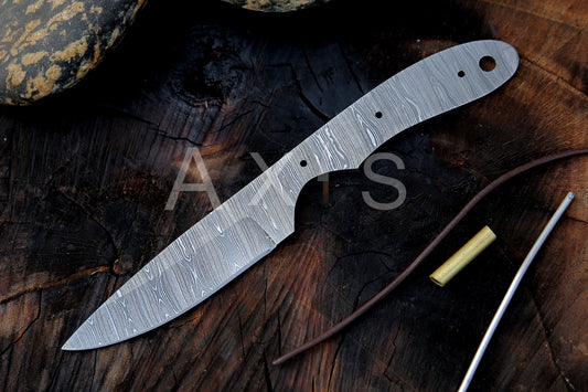 Blank Blade, Damascus Steel, Hunting Knife, Hand Made, Hand Forged, Christmas Gift, Anniversary Gift, Chef Gift, Knife, Camping Knife