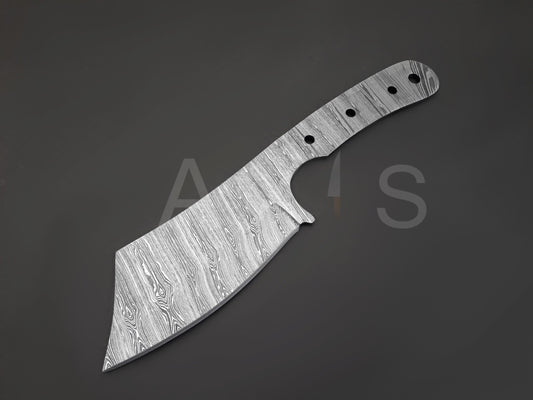 Blank Blade, Damascus Steel, Hunting Knife, Hand Made, Hand Forged, Christmas Gift, Anniversary Gift, Chef Gift, Knife